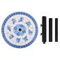 vidaXL Base de sombrilla redonda azul y blanco 12 kg vidaXL Base de sombrilla redonda azul y blanco 12 kg