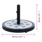 vidaXL Base de sombrilla redonda azul y blanco 12 kg vidaXL Base de sombrilla redonda azul y blanco 12 kg