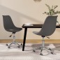 vidaXL Sillas de comedor giratorias 2 unidades tela gris oscuro vidaXL Sillas de comedor giratorias 2 unidades tela gris oscuro