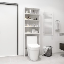 vidaXL Armario de lavadora blanco brillante 64x24x190 cm