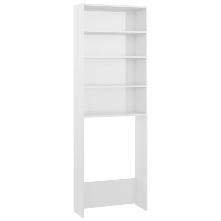 vidaXL Armario de lavadora blanco brillante 64x24x190 cm