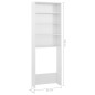 vidaXL Armario de lavadora blanco brillante 64x24x190 cm vidaXL Armario de lavadora blanco brillante 64x24x190 cm