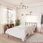 vidaXL Estructura de cama de madera maciza de pino gris 100x200 cm vidaXL Estructura de cama de madera maciza de pino gris 100x200 cm
