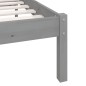 vidaXL Estructura de cama de madera maciza de pino gris 100x200 cm vidaXL Estructura de cama de madera maciza de pino gris 100x200 cm