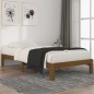 vidaXL Estructura de cama madera maciza pino marrón miel 100x200 cm vidaXL Estructura de cama madera maciza pino marrón miel 100x200 cm