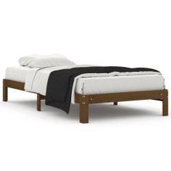 vidaXL Estructura de cama madera maciza pino marrón miel 100x200 cm