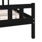 vidaXL Estructura de cama de madera maciza negro 140x190 cm