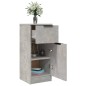 vidaXL Aparador de madera contrachapada gris hormigón 30x30x70 cm vidaXL Aparador de madera contrachapada gris hormigón 30x30x70 cm