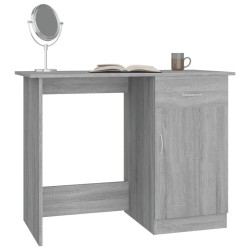 vidaXL Escritorio de madera contrachapada gris Sonoma 100x50x76 cm