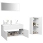 vidaXL Juego de muebles de baño madera de ingeniería blanco