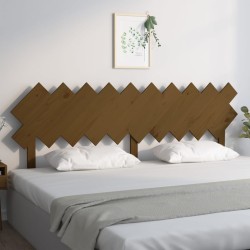 vidaXL Cabecero de cama madera maciza pino marrón miel 196x3x80,5 cm