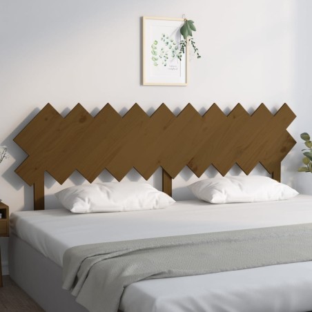 vidaXL Cabecero de cama madera maciza pino marrón miel 196x3x80,5 cm