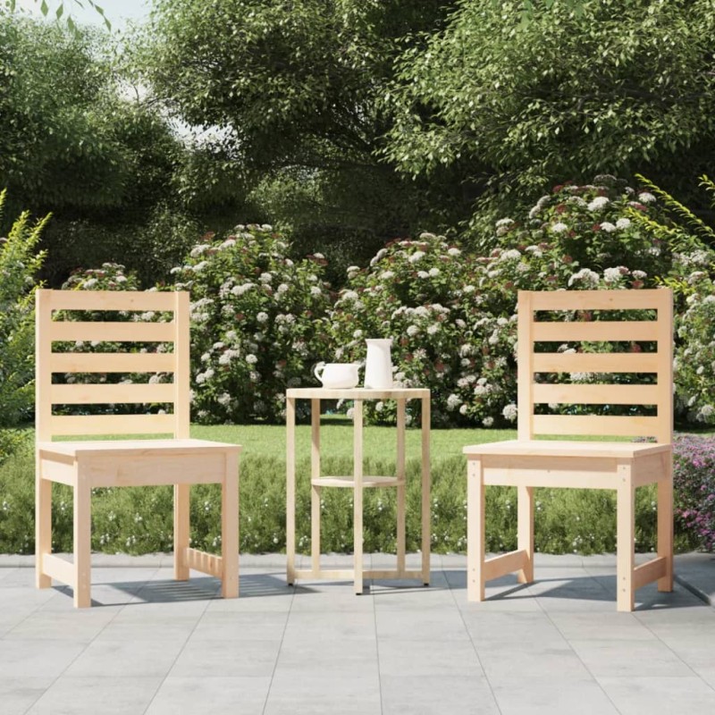 vidaXL Sillas de jardín 2 uds madera maciza pino 40,5x48x91,5 cm vidaXL Sillas de jardín 2 uds madera maciza pino 40,5x48x91,5 cm