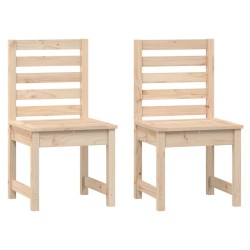 vidaXL Sillas de jardín 2 uds madera maciza pino 40,5x48x91,5 cm
