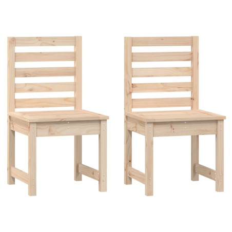 vidaXL Sillas de jardín 2 uds madera maciza pino 40,5x48x91,5 cm