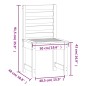 vidaXL Sillas de jardín 2 uds madera maciza pino 40,5x48x91,5 cm vidaXL Sillas de jardín 2 uds madera maciza pino 40,5x48x91,5 cm