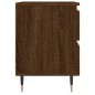 vidaXL Mesita de noche madera de ingeniería marrón roble 40x35x50 cm vidaXL Mesita de noche madera de ingeniería marrón roble 40x35x50 cm