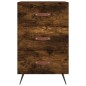 vidaXL Mesita de noche madera de ingeniería roble ahumado 40x40x66 cm vidaXL Mesita de noche madera de ingeniería roble ahumado 40x40x66 cm