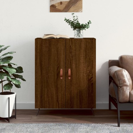 vidaXL Aparador de madera de ingeniería marrón roble 69,5x34x90 cm