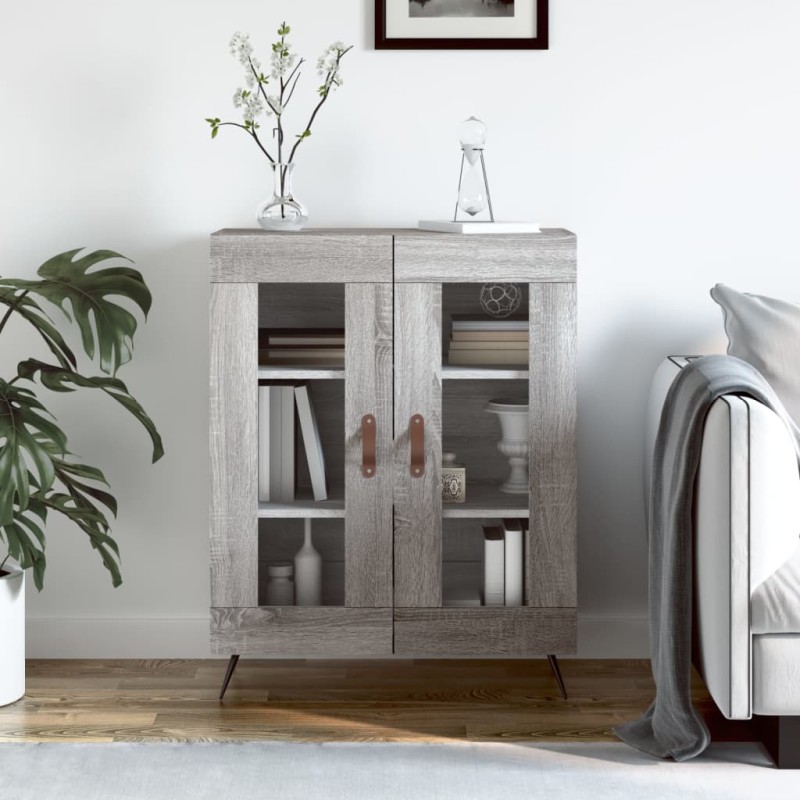 vidaXL Aparador de madera de ingeniería gris Sonoma 69,5x34x90 cm vidaXL Aparador de madera de ingeniería gris Sonoma 69,5x34x90 cm