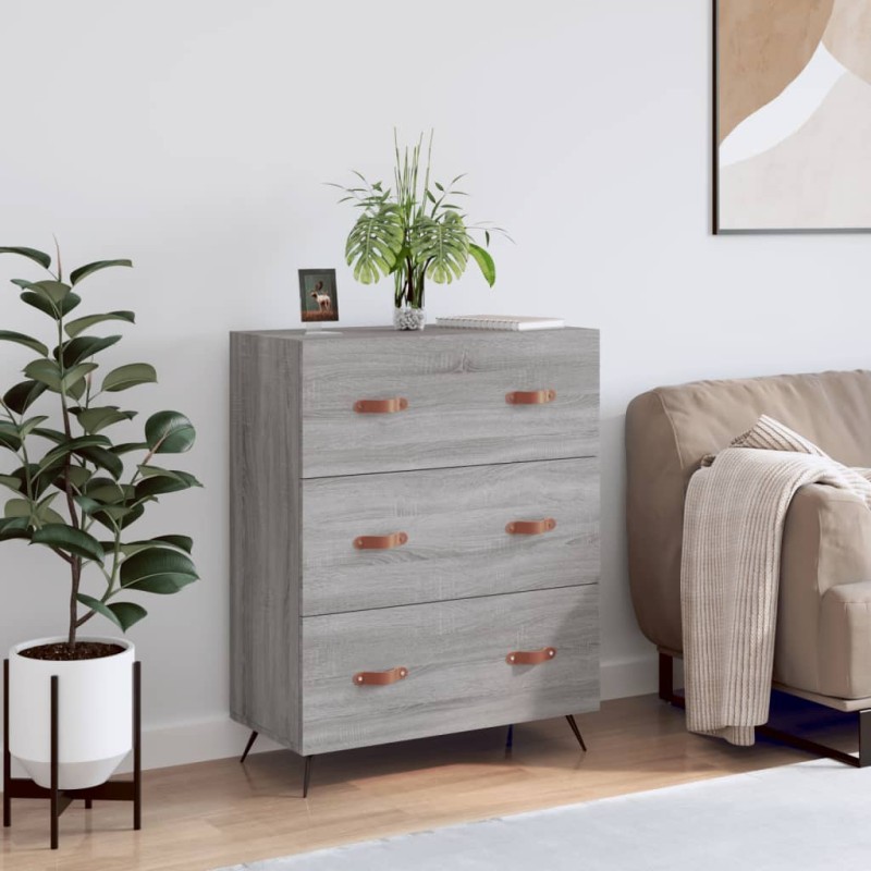 vidaXL Cómoda madera de ingeniería gris Sonoma 69,5x34x90 cm vidaXL Cómoda madera de ingeniería gris Sonoma 69,5x34x90 cm