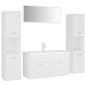 vidaXL Juego de muebles de baño madera de ingeniería blanco vidaXL Juego de muebles de baño madera de ingeniería blanco