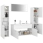 vidaXL Juego de muebles de baño madera de ingeniería blanco vidaXL Juego de muebles de baño madera de ingeniería blanco