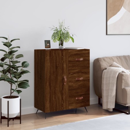 vidaXL Aparador de madera de ingeniería marrón roble 69,5x34x90 cm