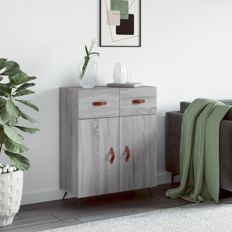 vidaXL Aparador de madera de ingeniería gris Sonoma 69,5x34x90 cm vidaXL Aparador de madera de ingeniería gris Sonoma 69,5x34x90 cm