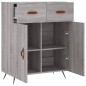 vidaXL Aparador de madera de ingeniería gris Sonoma 69,5x34x90 cm vidaXL Aparador de madera de ingeniería gris Sonoma 69,5x34x90 cm