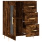 vidaXL Aparador de madera de ingeniería roble ahumado 69,5x34x90 cm vidaXL Aparador de madera de ingeniería roble ahumado 69,5x34x90 cm