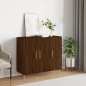 vidaXL Aparador de madera de ingeniería marrón roble 90x34x80 cm vidaXL Aparador de madera de ingeniería marrón roble 90x34x80 cm