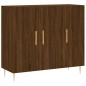vidaXL Aparador de madera de ingeniería marrón roble 90x34x80 cm vidaXL Aparador de madera de ingeniería marrón roble 90x34x80 cm