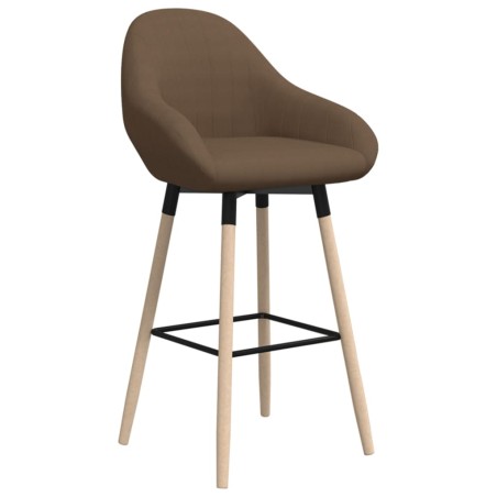 vidaXL Taburete de cocina tela marrón