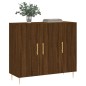 vidaXL Aparador de madera de ingeniería marrón roble 90x34x80 cm vidaXL Aparador de madera de ingeniería marrón roble 90x34x80 cm