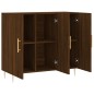 vidaXL Aparador de madera de ingeniería marrón roble 90x34x80 cm vidaXL Aparador de madera de ingeniería marrón roble 90x34x80 cm