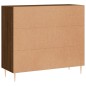 vidaXL Aparador de madera de ingeniería marrón roble 90x34x80 cm vidaXL Aparador de madera de ingeniería marrón roble 90x34x80 cm