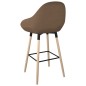 vidaXL Taburete de cocina tela marrón vidaXL Taburete de cocina tela marrón