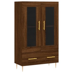 vidaXL Aparador alto madera de ingeniería roble marrón 69,5x31x115 cm