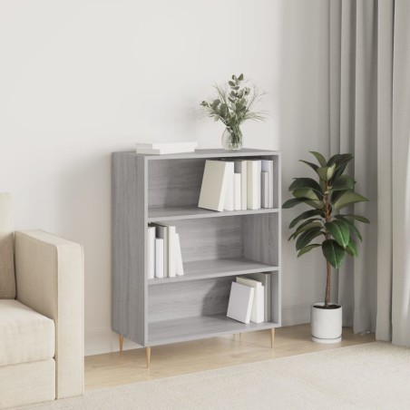 vidaXL Estantería madera de ingeniería gris Sonoma 69,5x32,5x90 cm