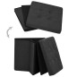 vidaXL Taburetes de almacenaje plegables 2 uds lino sintético negro vidaXL Taburetes de almacenaje plegables 2 uds lino sintético negro