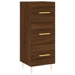 vidaXL Aparador madera de ingeniería marrón roble 34,5x34x90 cm