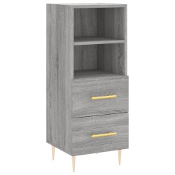 vidaXL Aparador madera de ingeniería gris Sonoma 34,5x34x90 cm