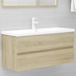 vidaXL Mueble con lavabo madera de ingeniería roble Sonoma