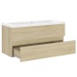 vidaXL Mueble con lavabo madera de ingeniería roble Sonoma vidaXL Mueble con lavabo madera de ingeniería roble Sonoma