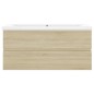 vidaXL Mueble con lavabo madera de ingeniería roble Sonoma vidaXL Mueble con lavabo madera de ingeniería roble Sonoma