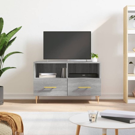 vidaXL Mueble de TV madera de ingeniería gris Sonoma 80x36x50 cm
