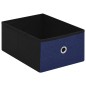 vidaXL Banco de almacenaje plegable lino sintético azul 76x38x38 cm vidaXL Banco de almacenaje plegable lino sintético azul 76x38x38 cm
