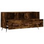 vidaXL Mueble de TV madera de ingeniería roble ahumado 102x36x50 cm vidaXL Mueble de TV madera de ingeniería roble ahumado 102x36x50 cm