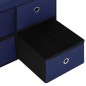 vidaXL Banco de almacenaje plegable lino sintético azul 76x38x38 cm vidaXL Banco de almacenaje plegable lino sintético azul 76x38x38 cm